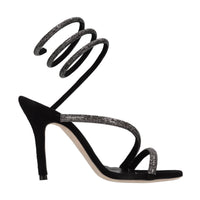 Sandali in camoscio e strass 