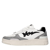 Sneakers in pelle ecopelle e strass 