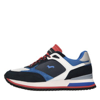 Sneakers in pelle e tessuto 