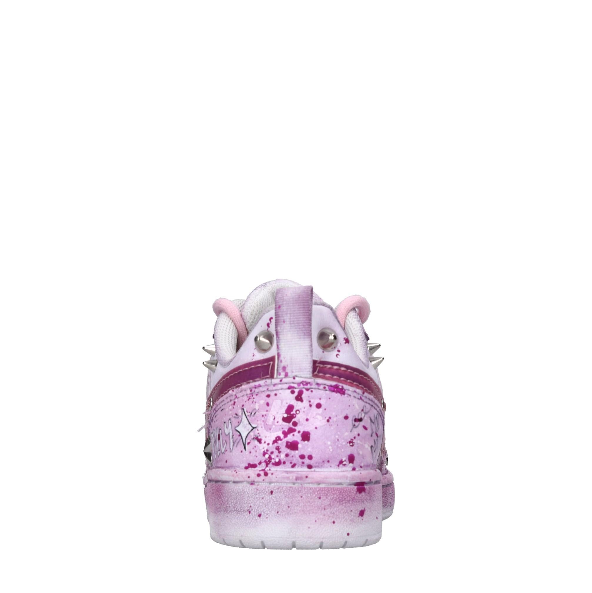 Sneakers in ecopelle e tessuto 
