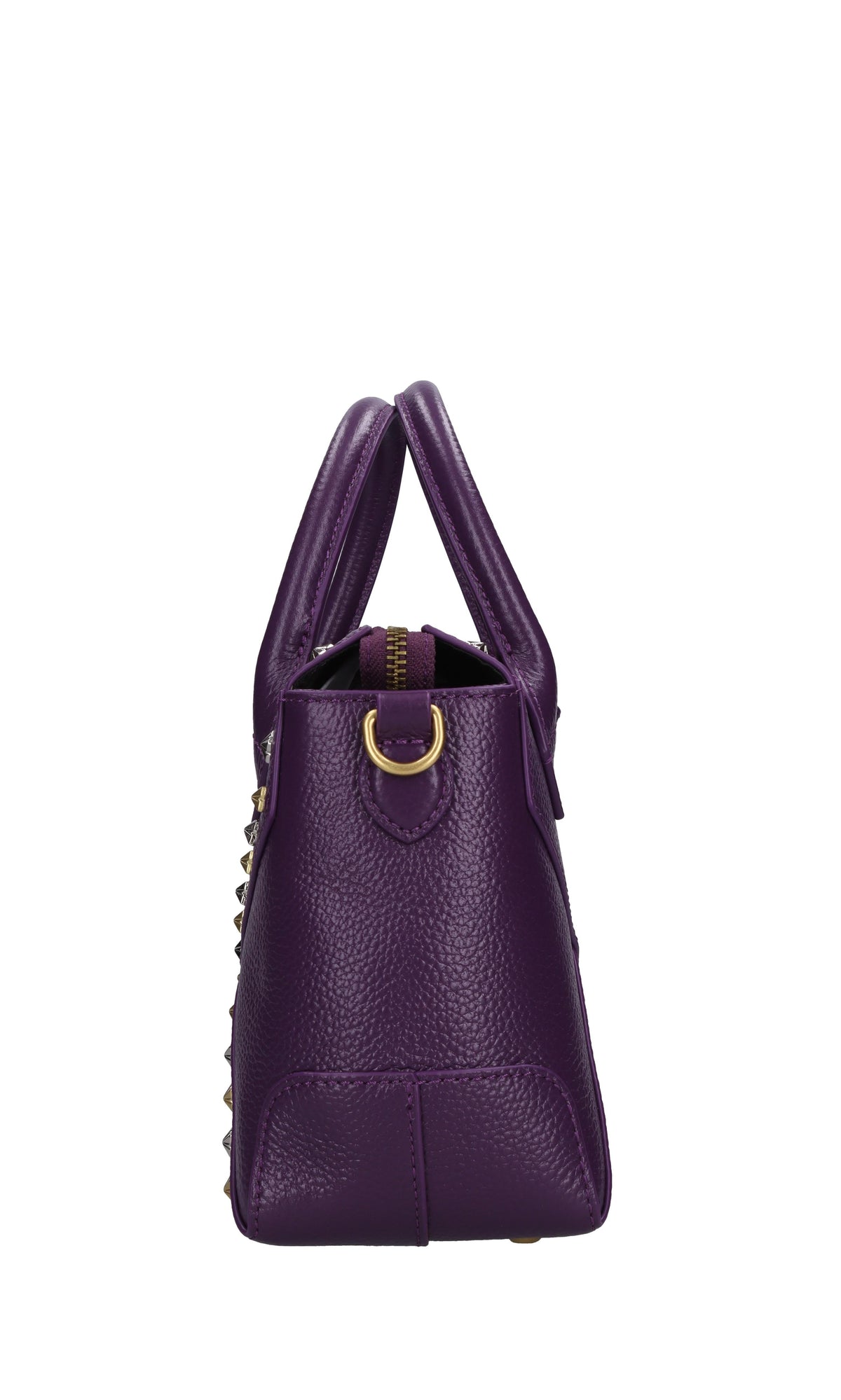 Borsa FRIVOLOUS SMALL in pelle e borchie 
