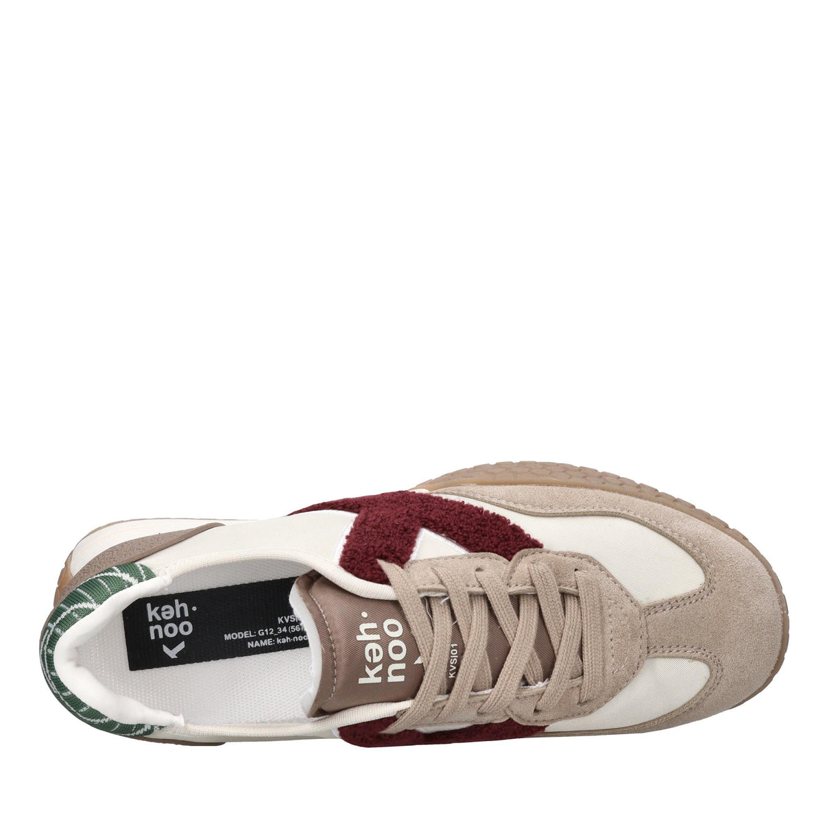 Sneakers in camoscio, tessuto e gomma 