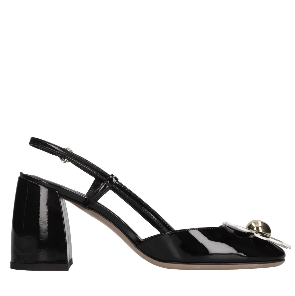 Décolléte slingback in vernice 