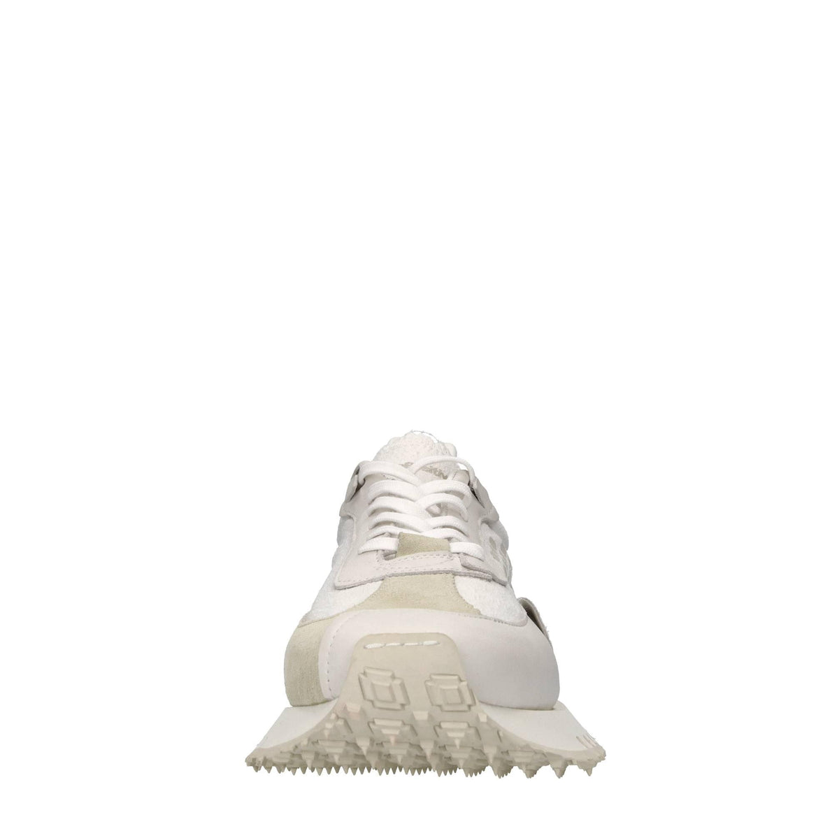 Sneakers in pelle e tessuto 