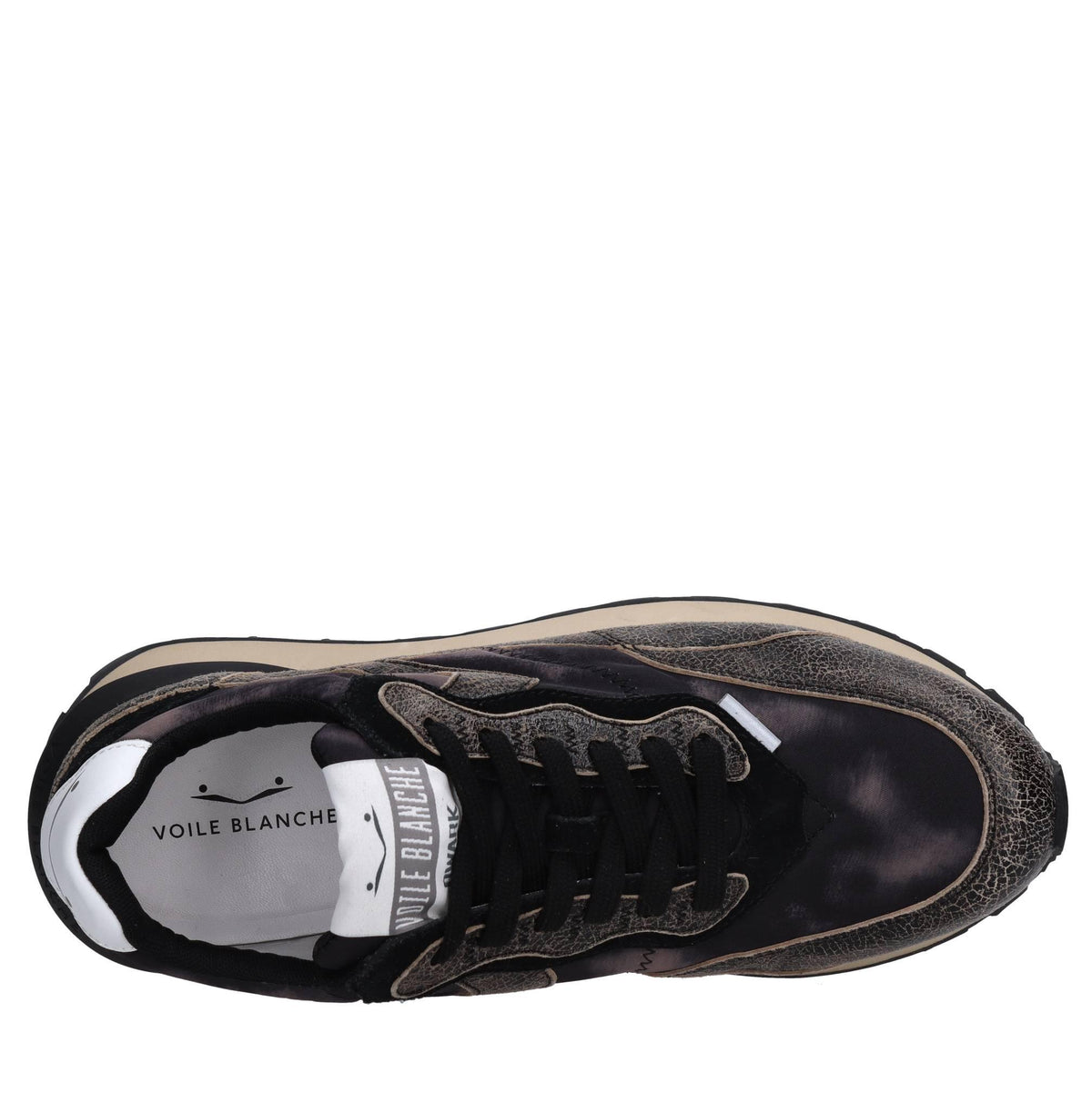 Sneakers in camoscio pelle e tessuto 