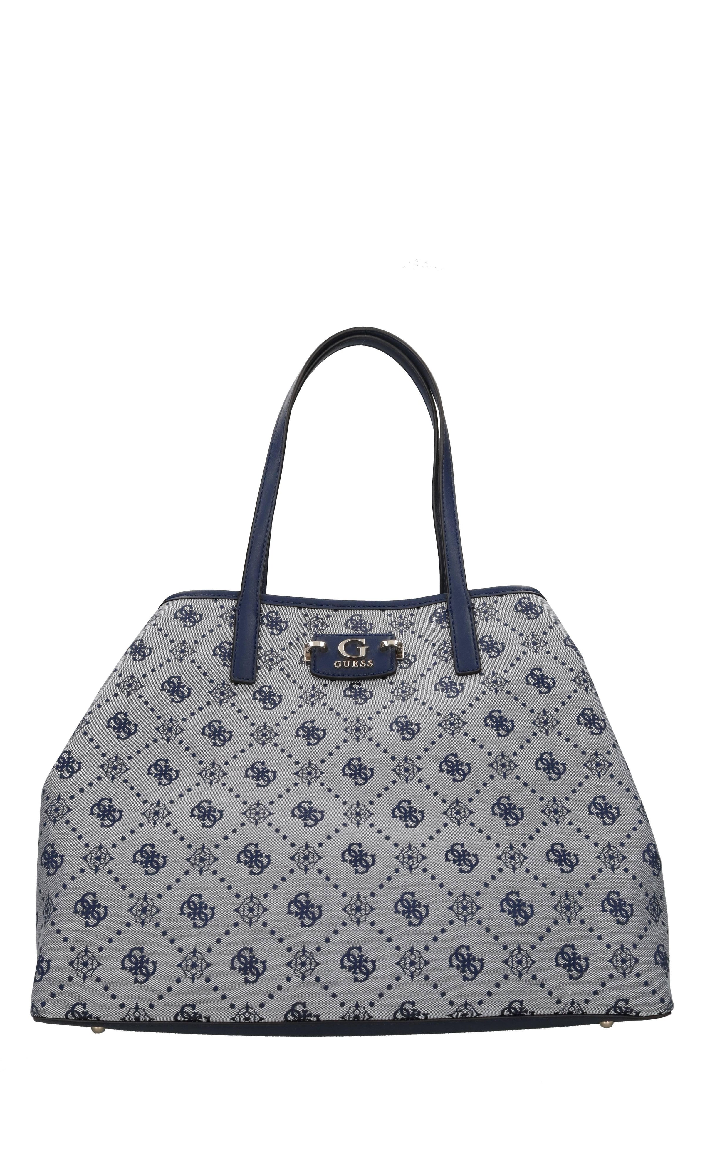 Borsa in ecopelle e tessuto 