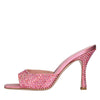 GEDEBE Dita 95 satin and rhinestone mules