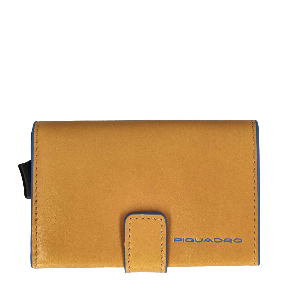 Portacarte di credito in pelle e metallo 