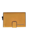 PIQUADRO Leather and Metal Credit Card Holder