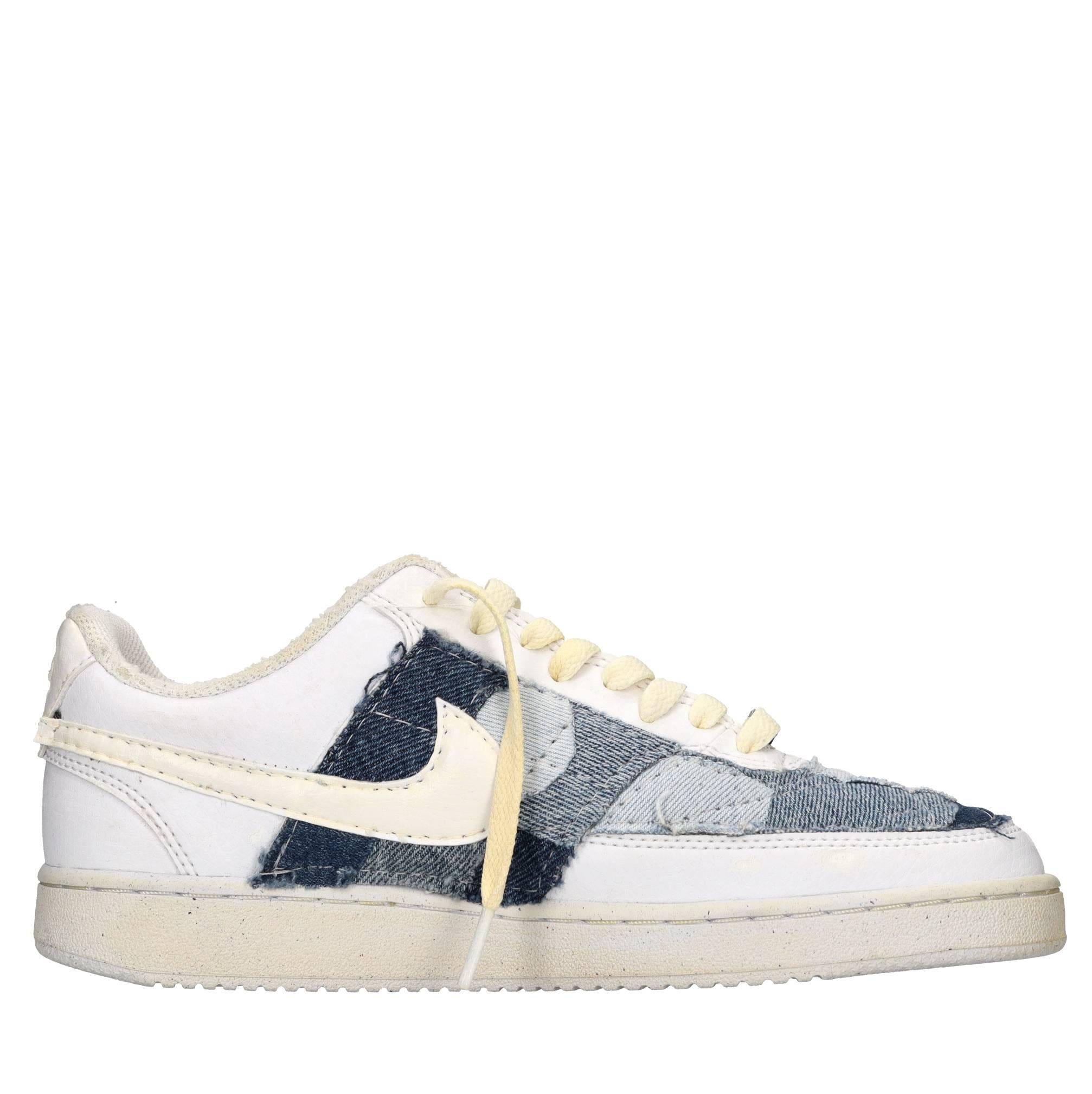 Sneakers in ecopelle e tessuto 