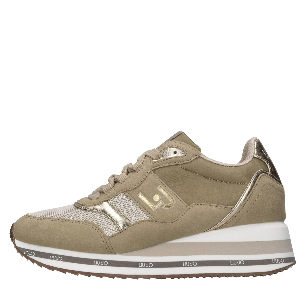 Sneakers in ecopelle e tessuto 