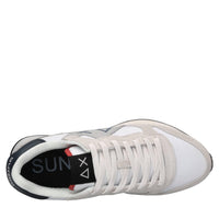 Sneakers in camoscio e tessuto 