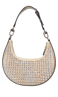 Borsa in ecopelle tessuto e strass 