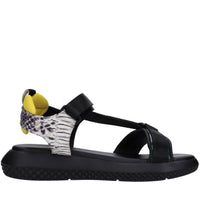 Sandali Swing in pelle, ecopelle e tessuto 