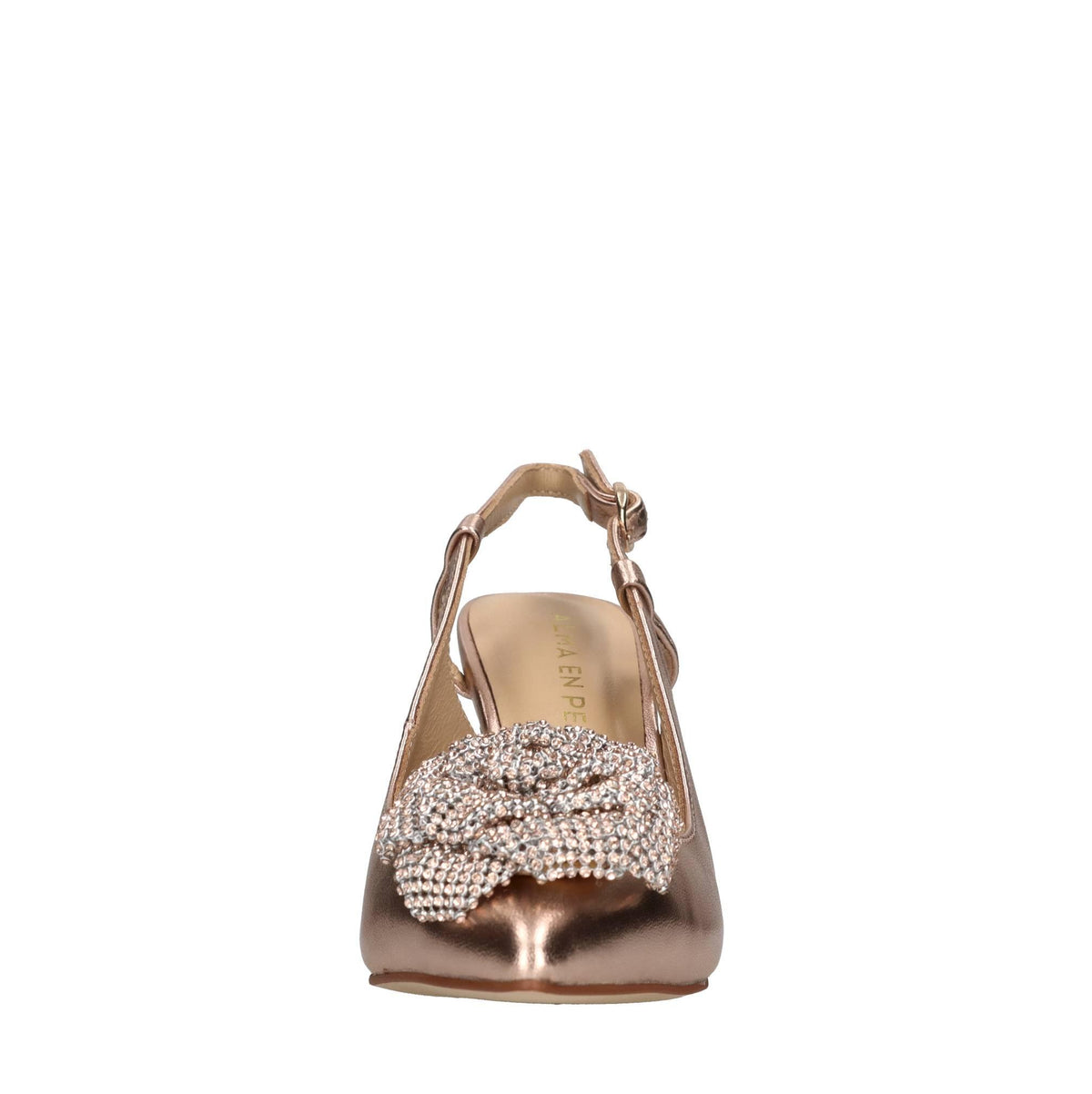 Décolleté slingback in pelle 