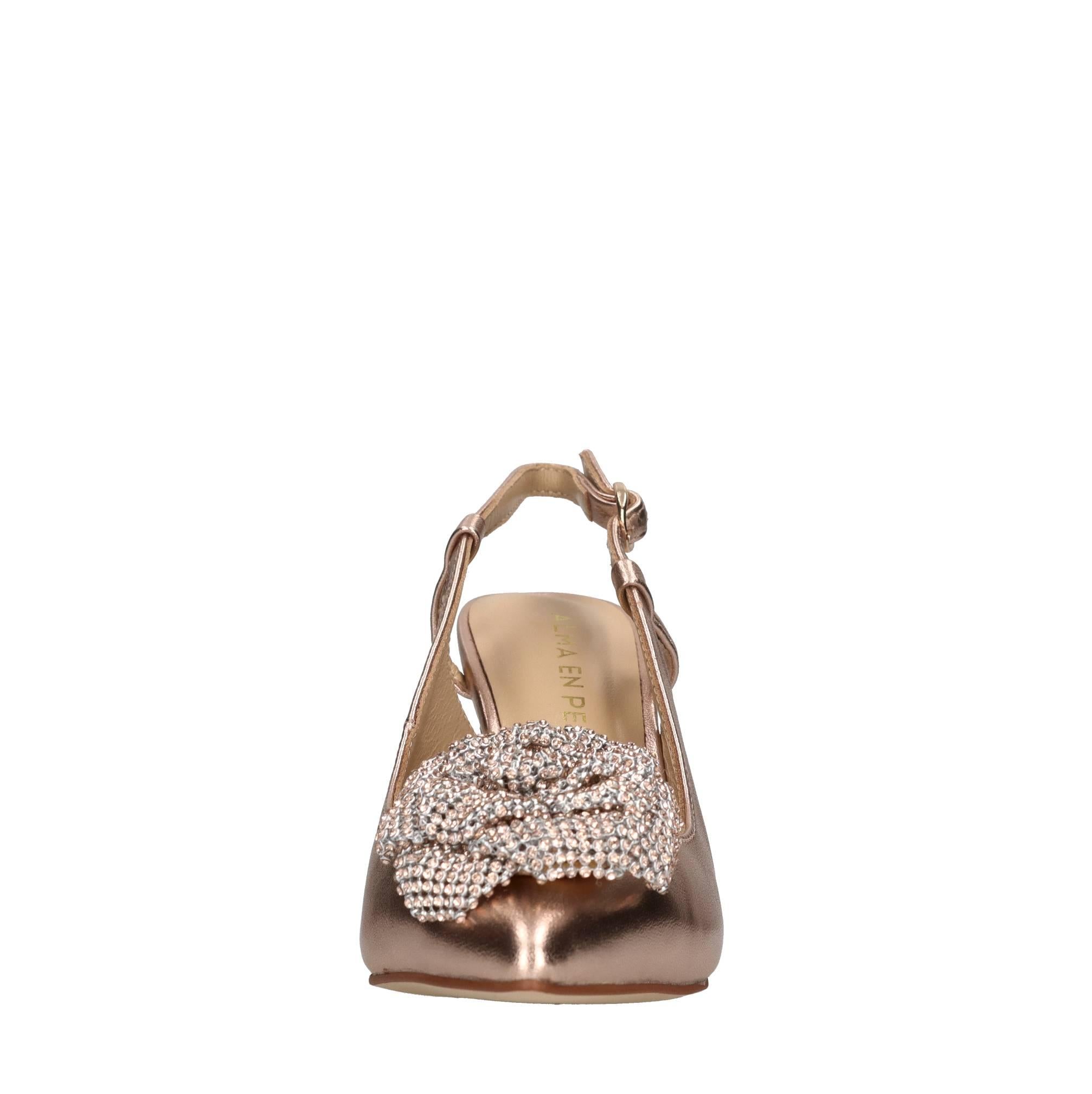 Décolleté slingback in pelle 
