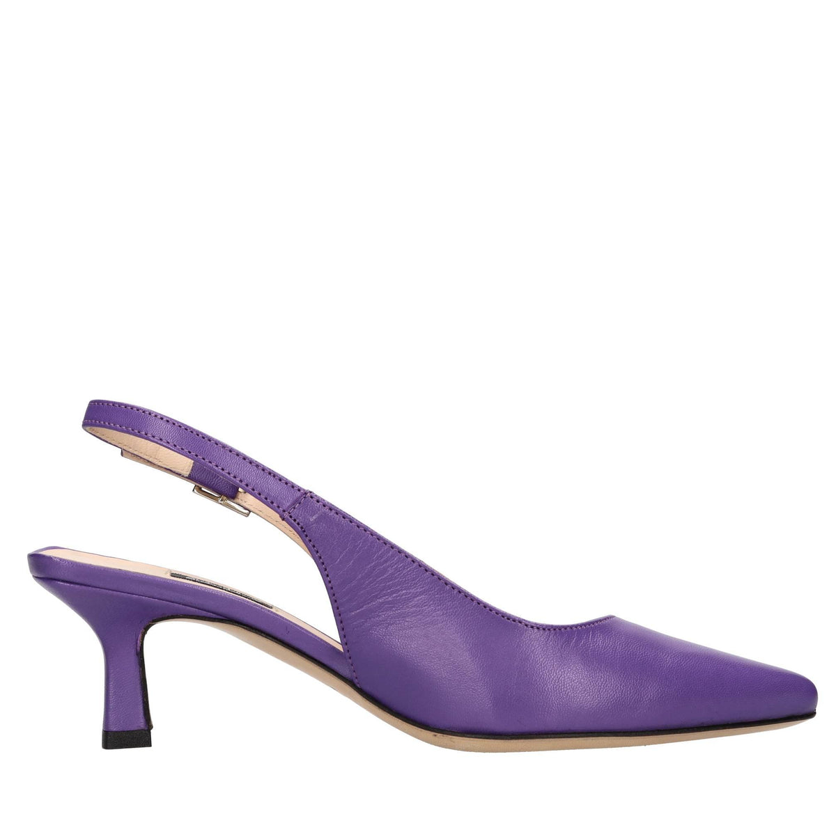 Décolleté slingback in pelle 