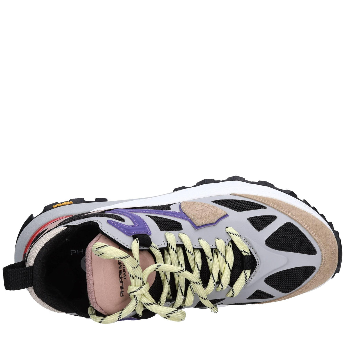 Sneakers in tessuto e camoscio 