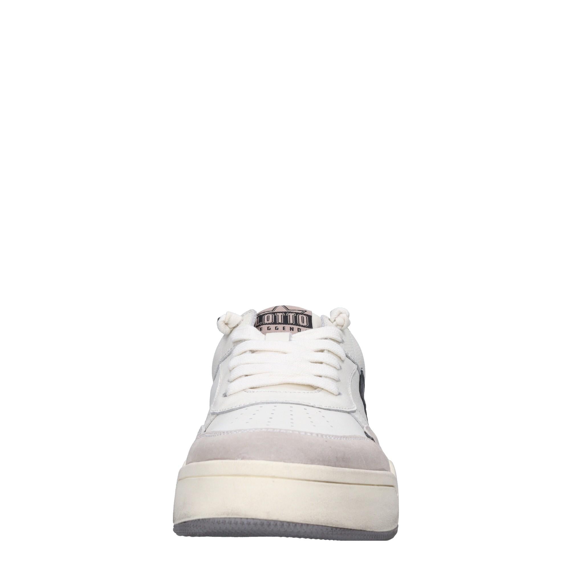 Sneakers in pelle e tessuto 