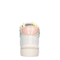 Sneakers in pelle e tessuto 
