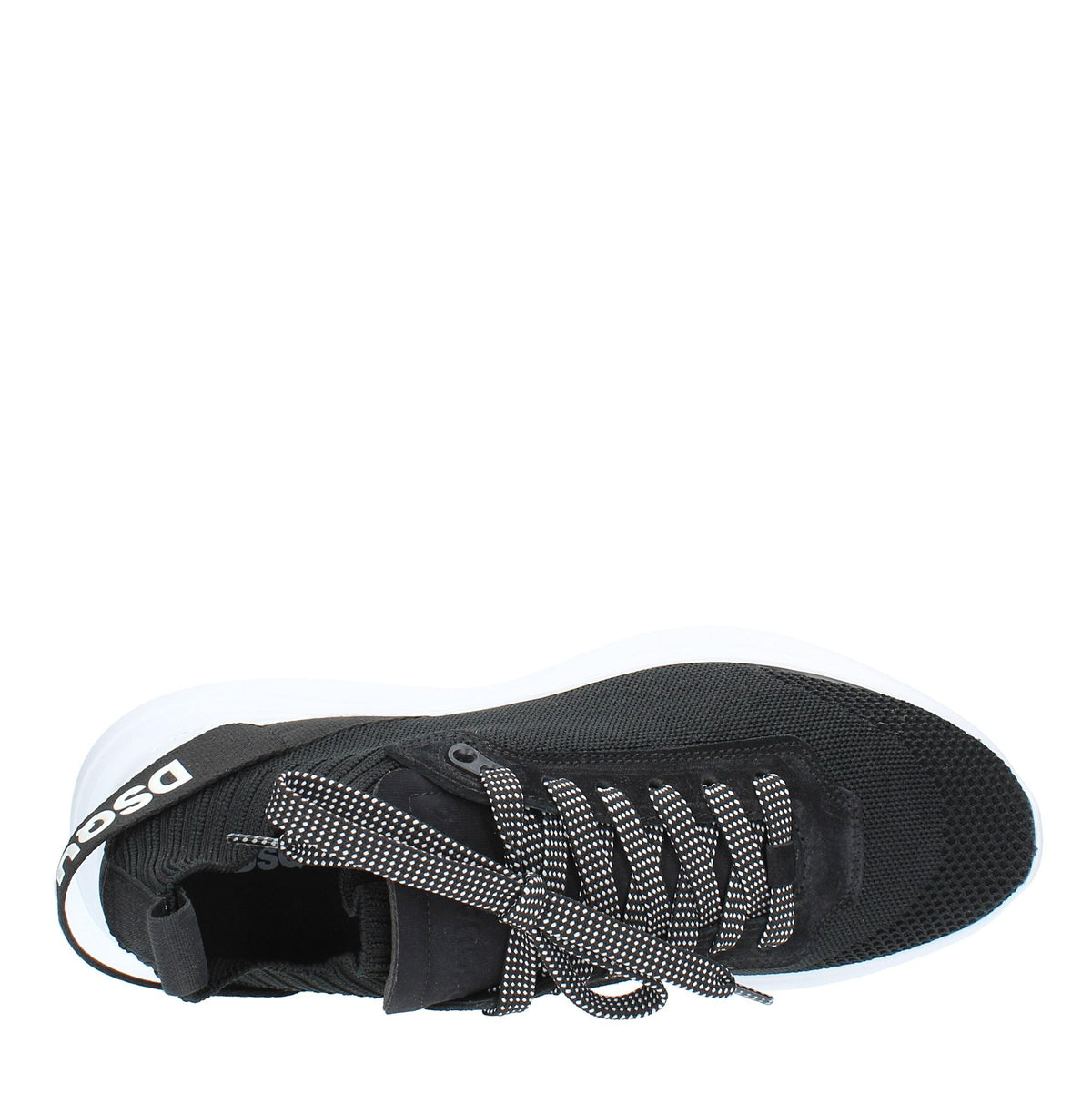 Sneakers in tessuto e pelle 