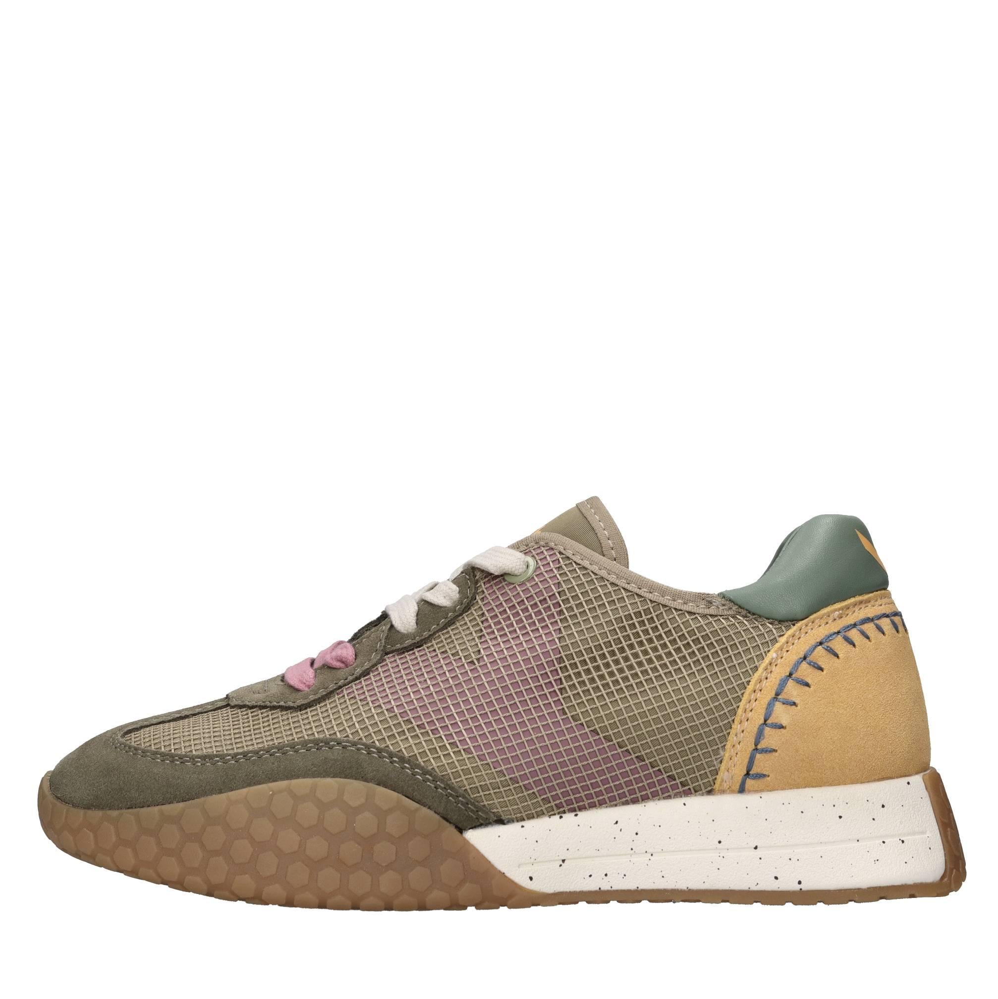 Sneakers in camoscio ecopelle e tessuto 