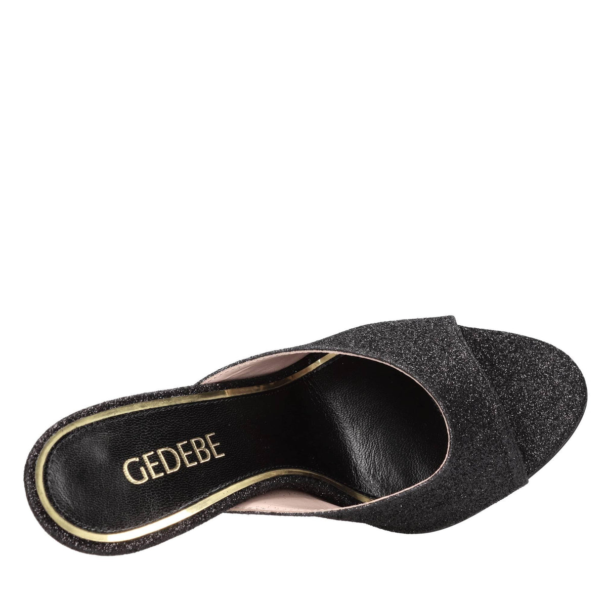 Mules modello EMILY in pelle e glitter 