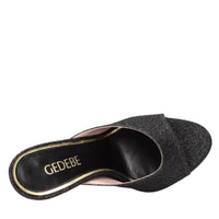 Mules modello EMILY in pelle e glitter 