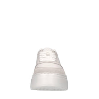 Sneakers in pelle e tessuto 