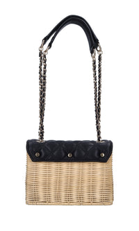 Borsa in ecopelle e midollino 