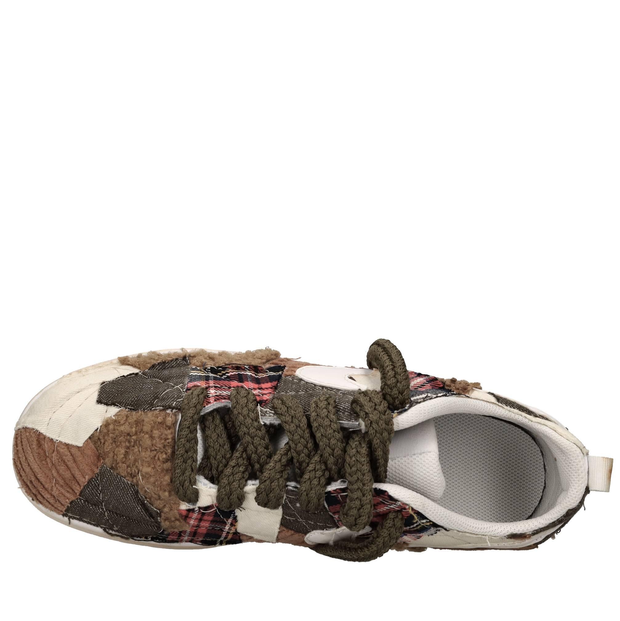 Sneakers in tessuto ed ecopelle 