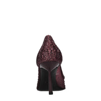 Décolleté Nicole in pelle rete e strass 