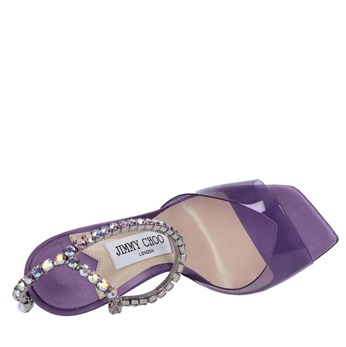 Sandali in plexi e strass 