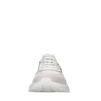 Sneakers in pelle e tessuto 