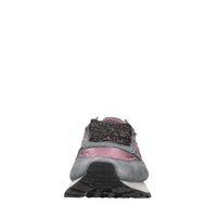 Sneakers in pelle e tessuto 