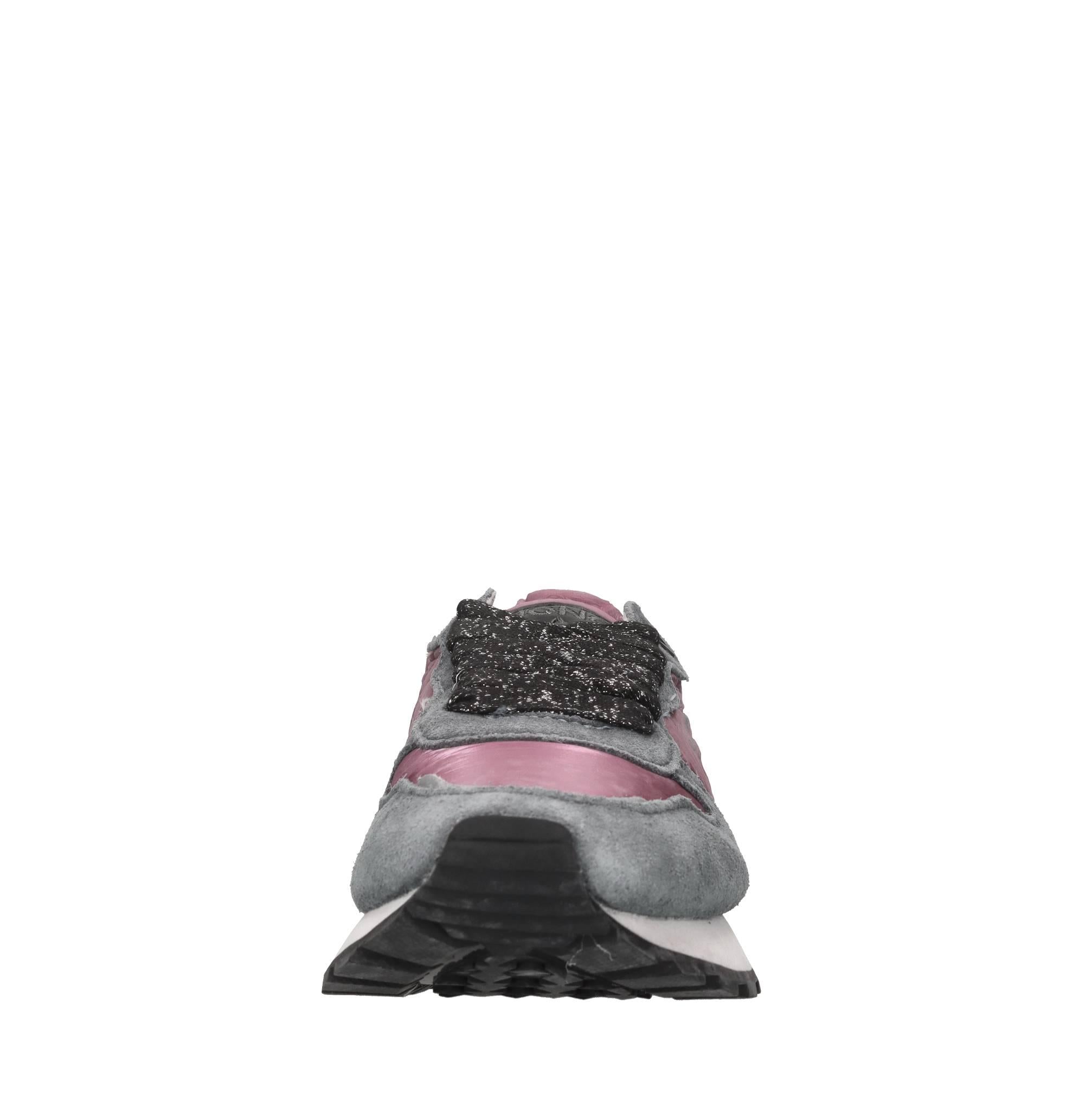 Sneakers in pelle e tessuto 