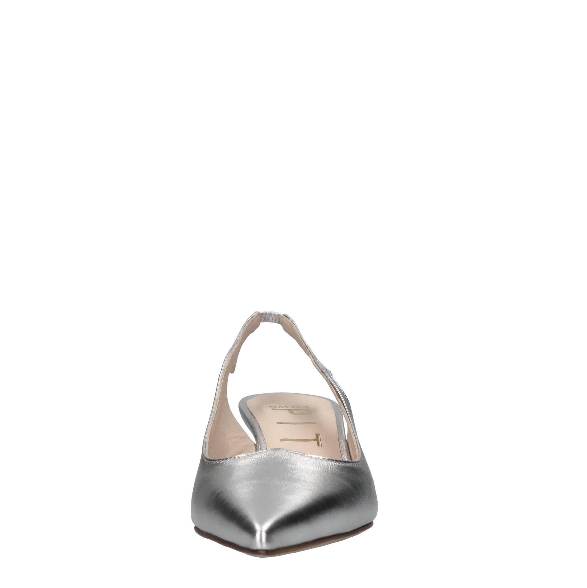 Décolleté slingback in pelle 