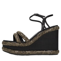Zeppe Olimpo in raso e strass 