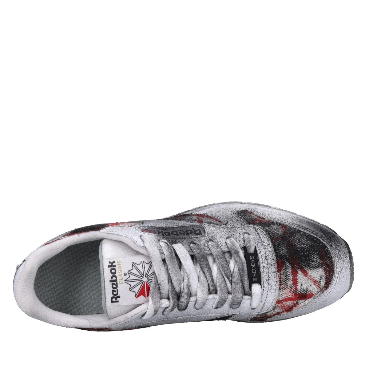 Sneakers in pelle e tessuto 