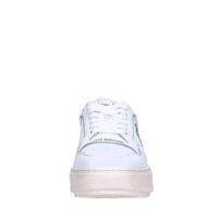 Sneakers in pelle e tessuto 
