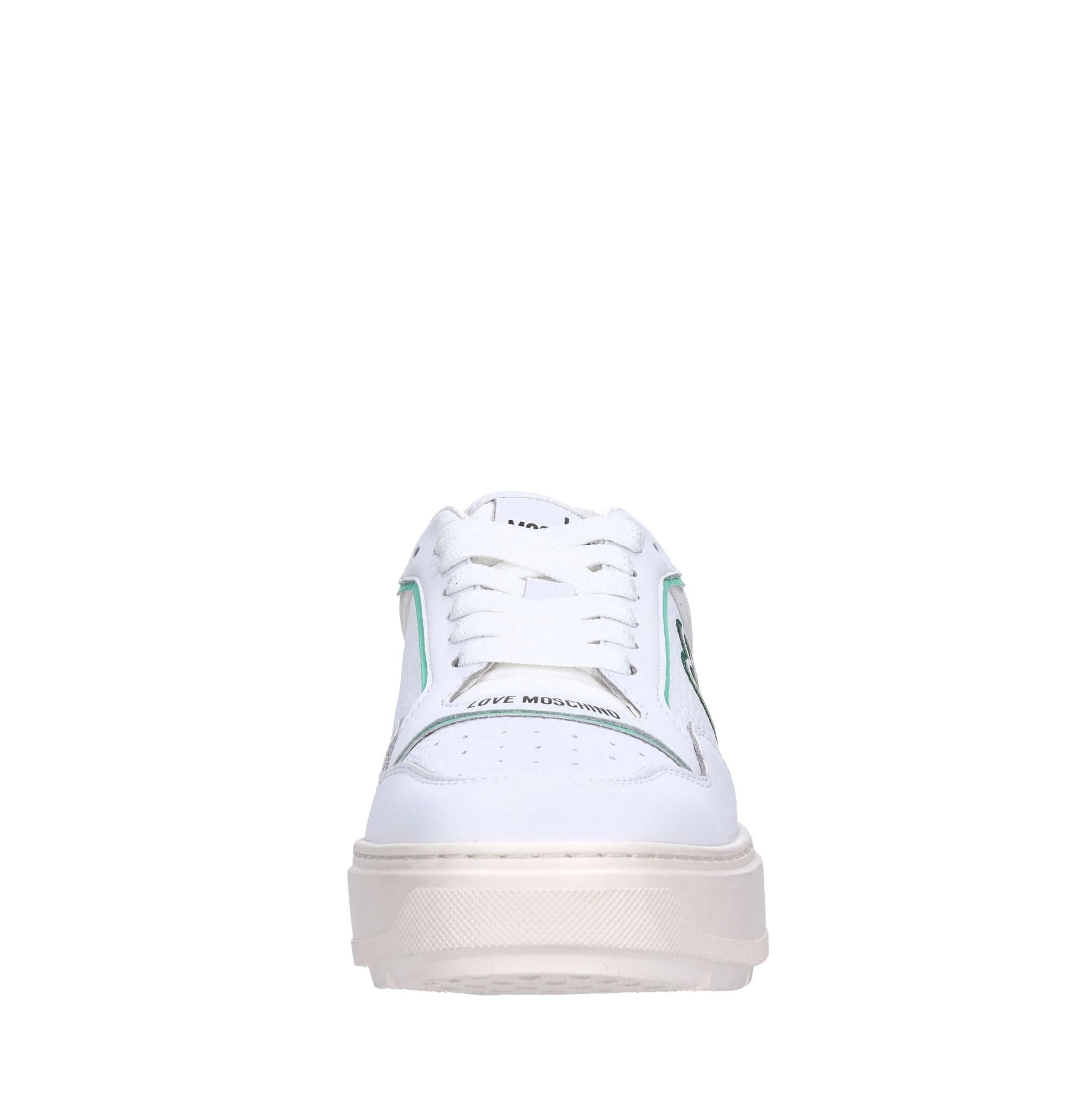 Sneakers in pelle e tessuto 