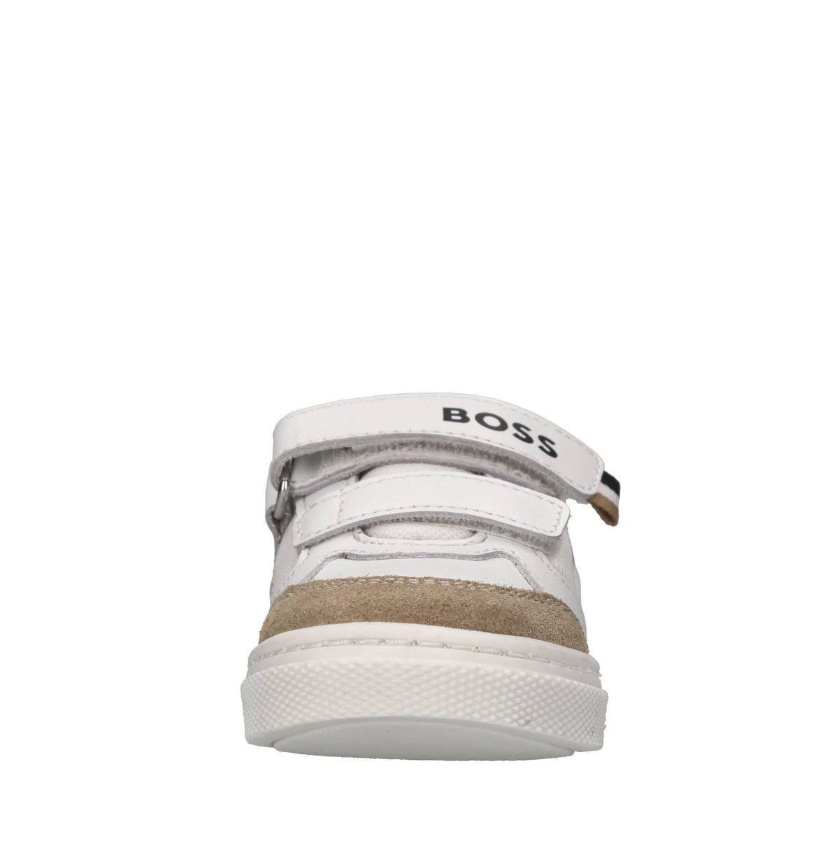 Sneakers in pelle e tessuto 