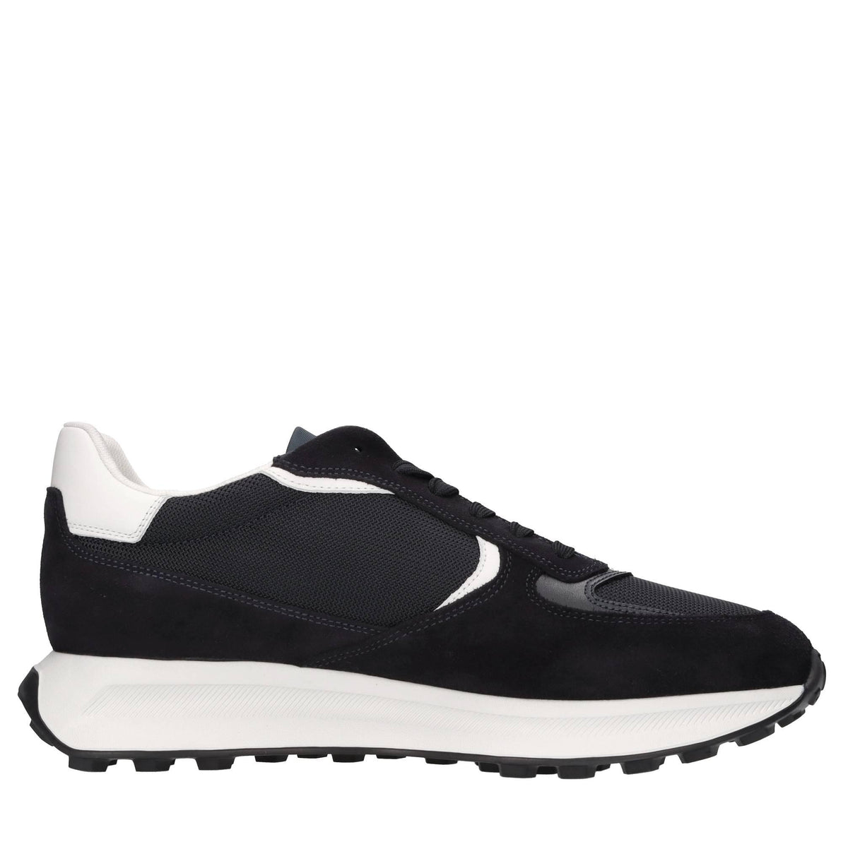 Sneakers in camoscio,pelle e tessuto 