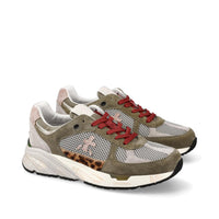 Sneakers in camoscio ecopelle e tessuto 