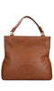 LA CARRIE Woven Logo Leather Bag