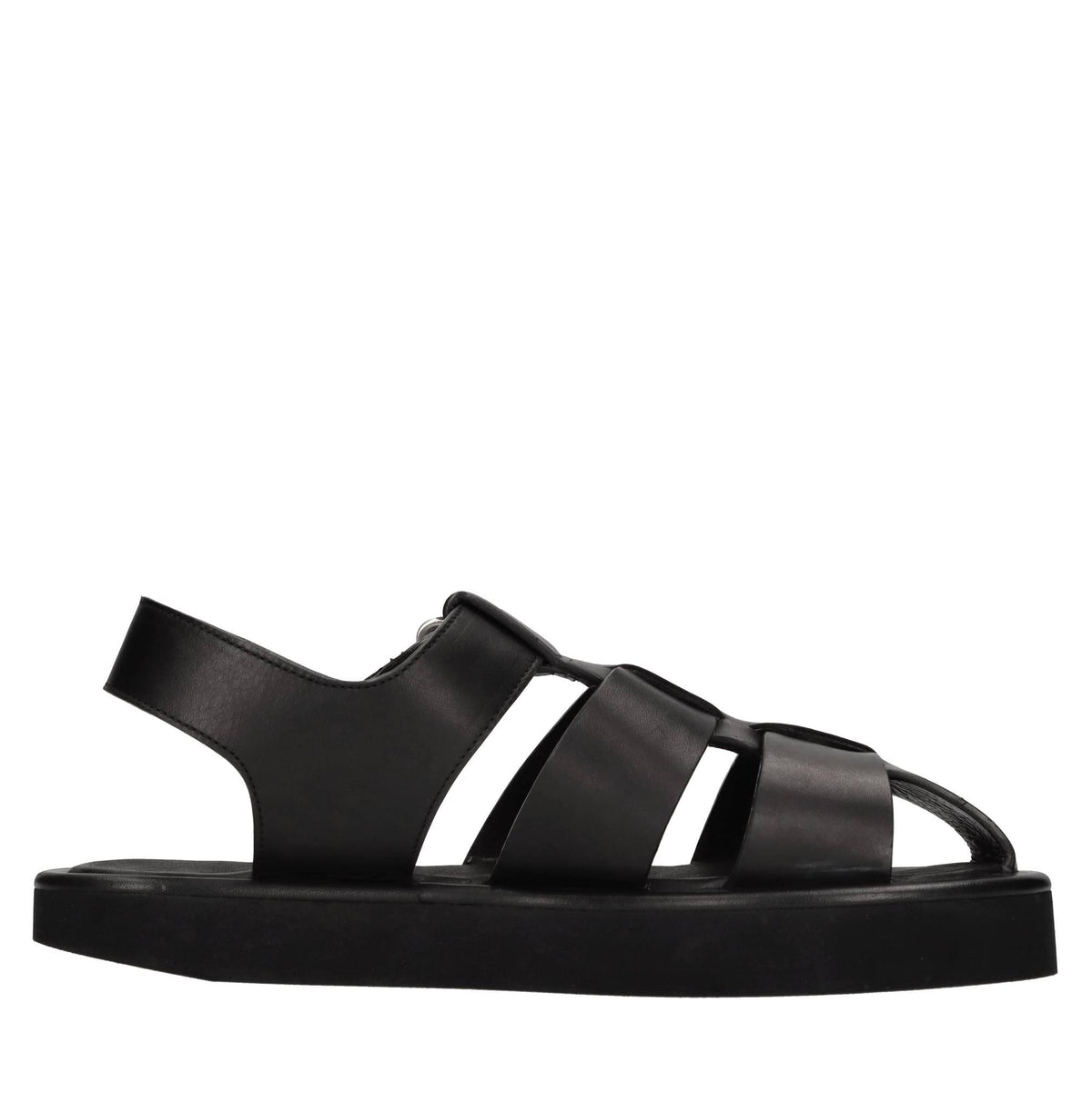 Sandali flat in pelle 