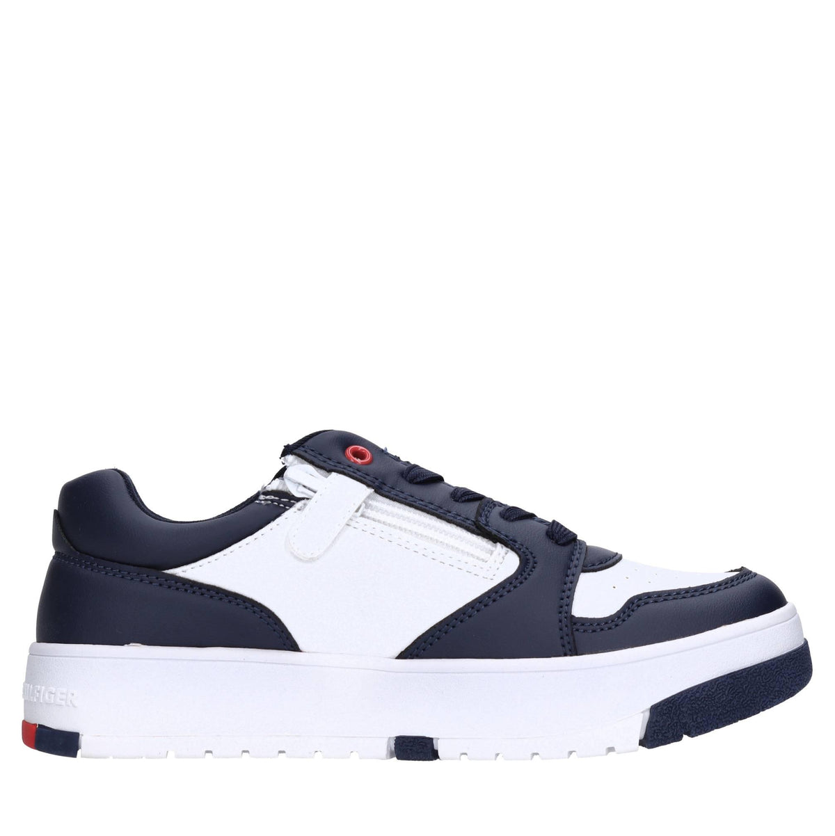 Sneakers in ecopelle e tessuto 