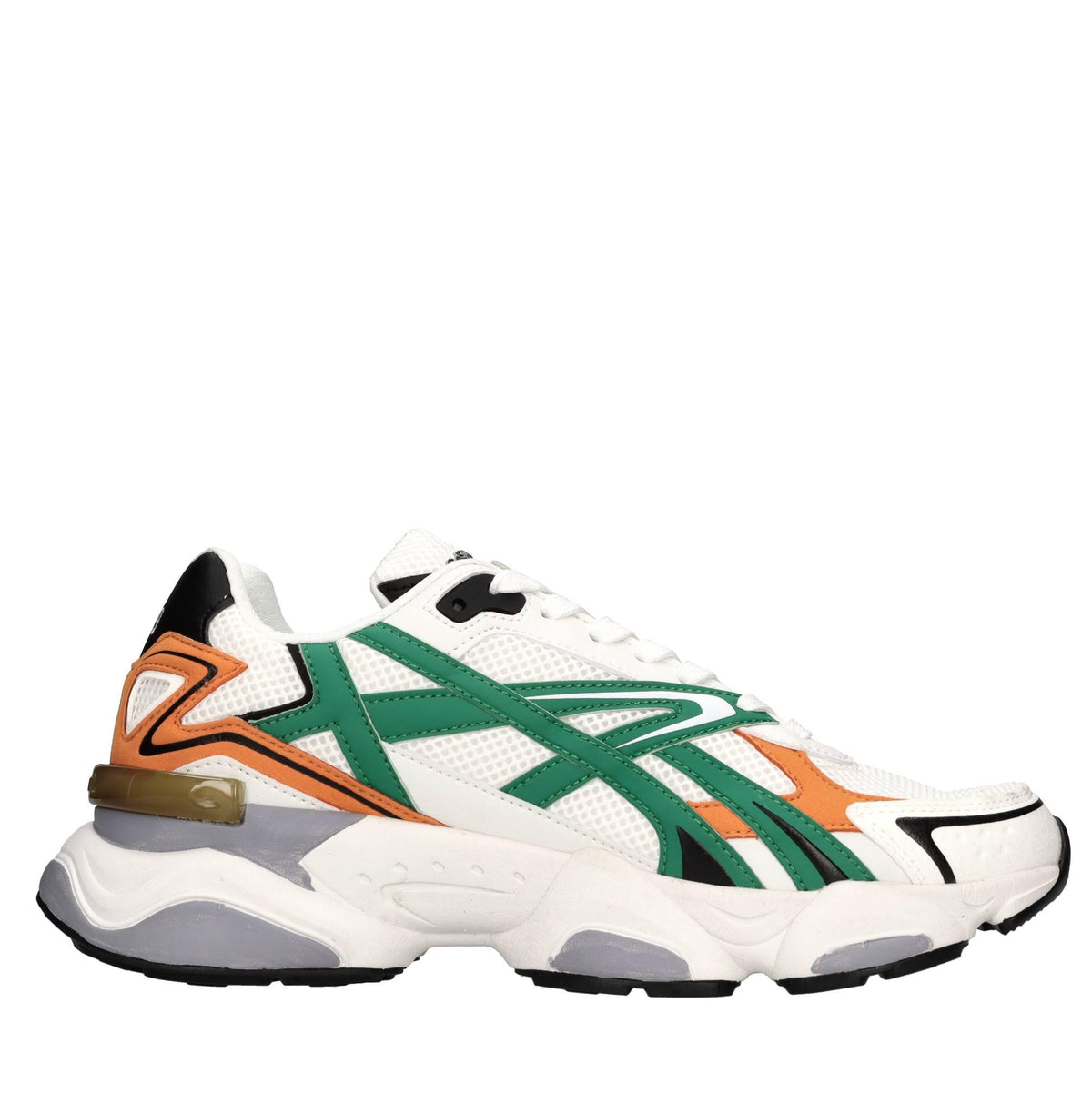 Sneakers in camoscio e tessuto 