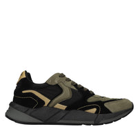 Sneakers in camoscio,pelle e tessuto 