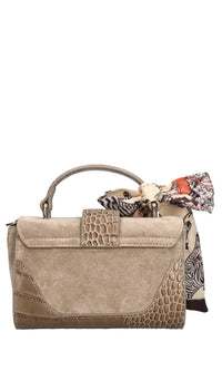Borsa mini Tempest in camoscio e pelle 